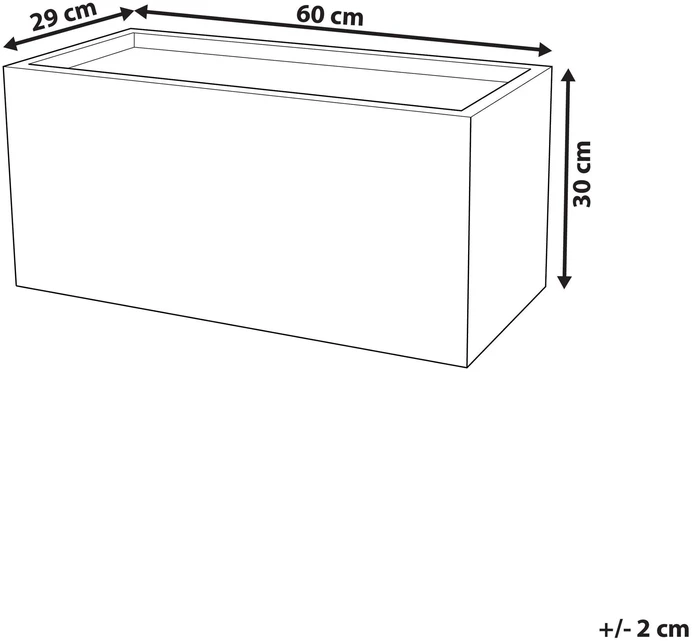 Beliani Gėlių vazonas MYRA 60 cm juodas