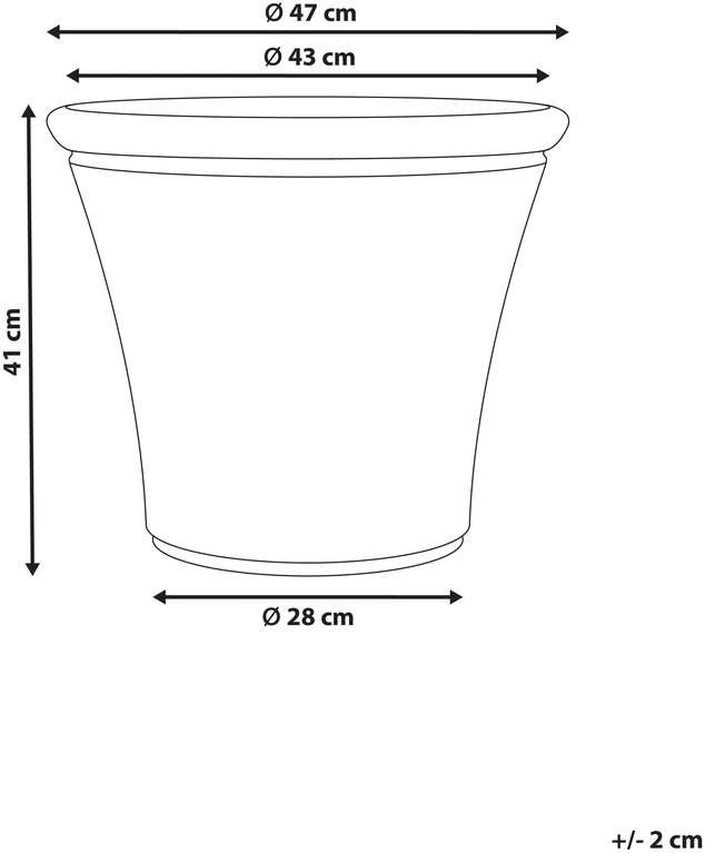 Beliani Gėlių vazonas OLIVA 47 cm žalias