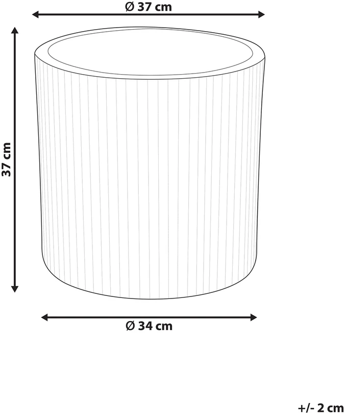 Beliani Gėlių vazonas OREOI 37 cm, kreminė balta