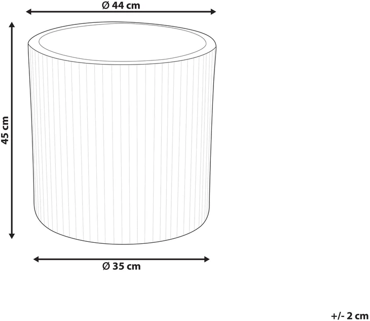Beliani Gėlių vazonas OREOI 45 cm grafito spalvos