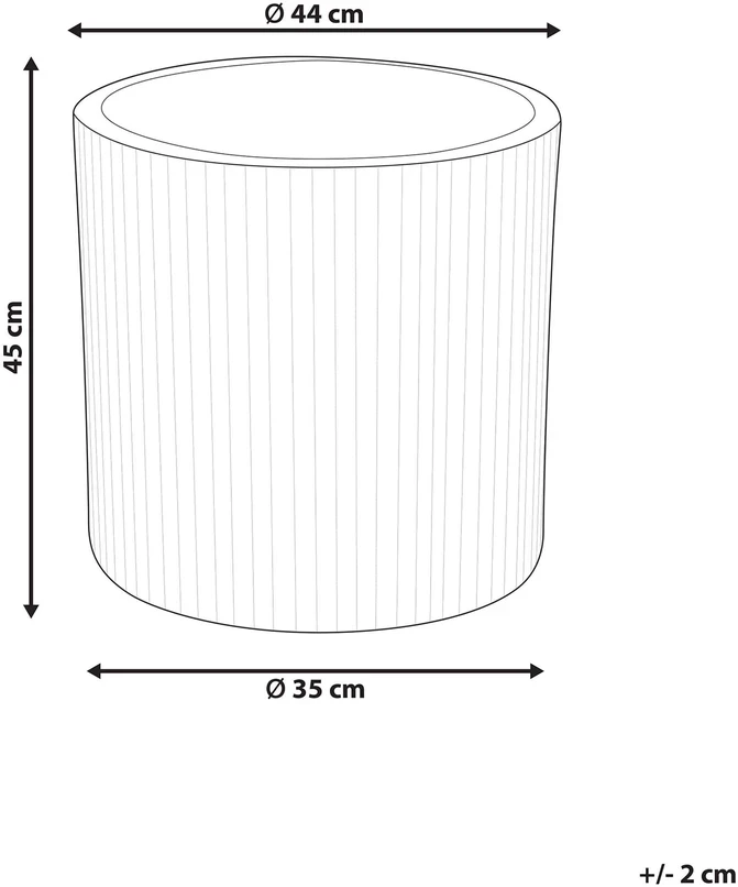 Beliani Gėlių vazonas OREOI 45 cm kreminės baltos spalvos