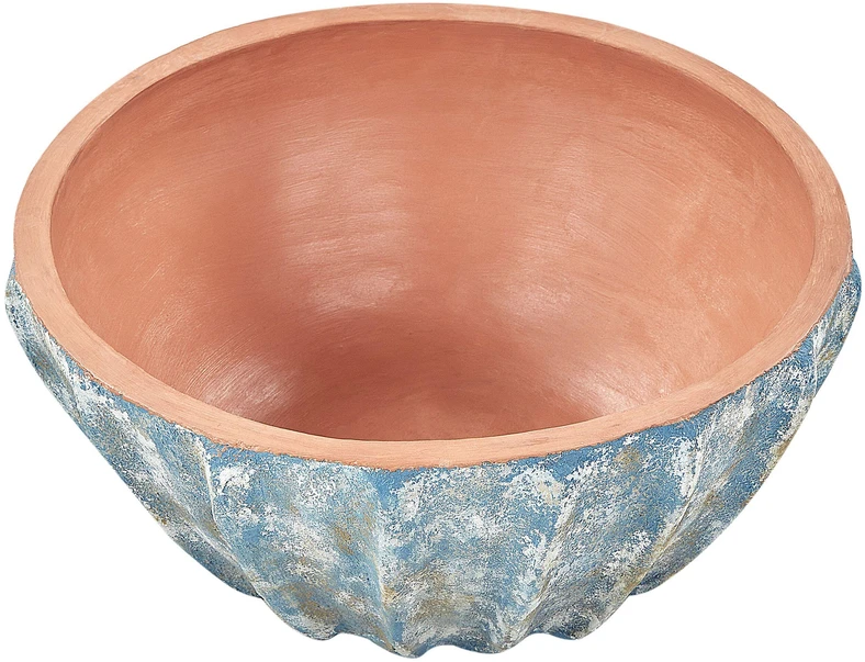 Beliani Gėlių vazonas OSTRYA 51 cm mėlynas