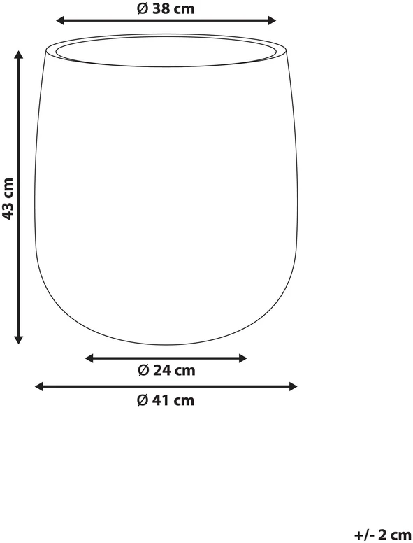 Beliani Gėlių vazonas QIYUN 41 cm juodas