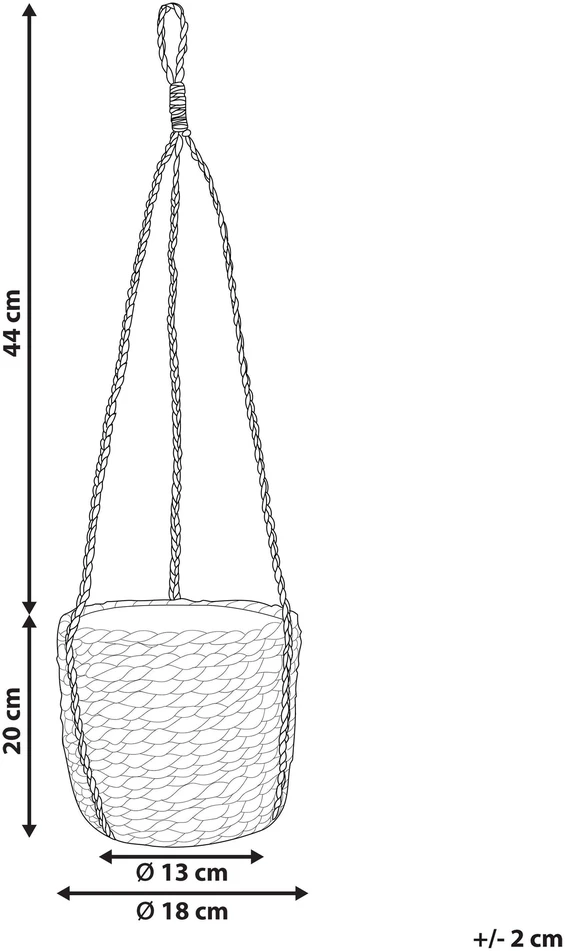 Beliani Gėlių vazonas RUFFE Jūržolė 18 cm natūralus