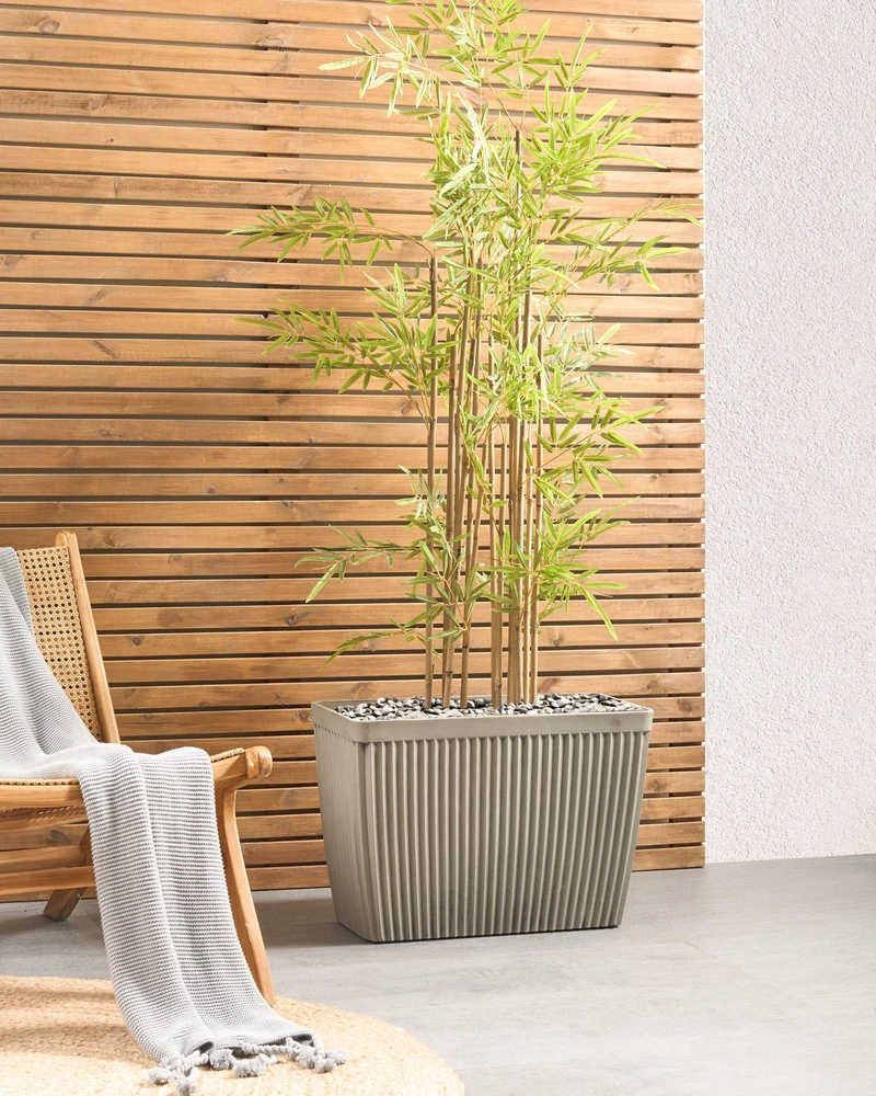 Beliani Gėlių vazonas SISAL 58 cm smėlio spalvos
