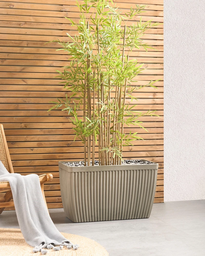 Beliani Gėlių vazonas SISAL 73 cm smėlio spalvos