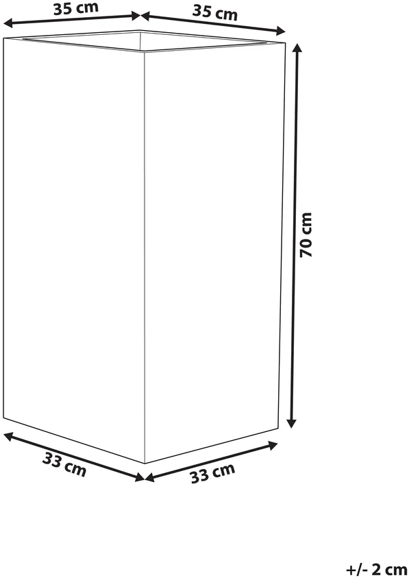 Beliani Gėlių vazonas TENNO 35 cm smėlio spalvos