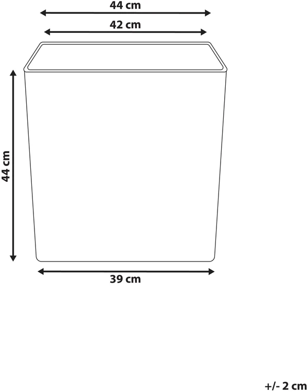 Beliani Gėlių vazonas THALASSA 44 cm šviesiai smėlio spalvos