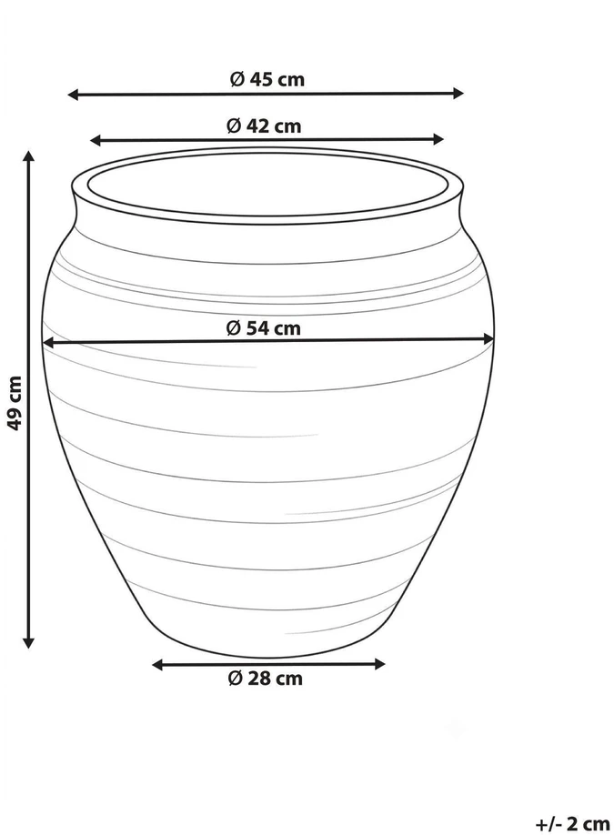Beliani Gėlių vazonas THERISO 54 cm tamsiai žalias