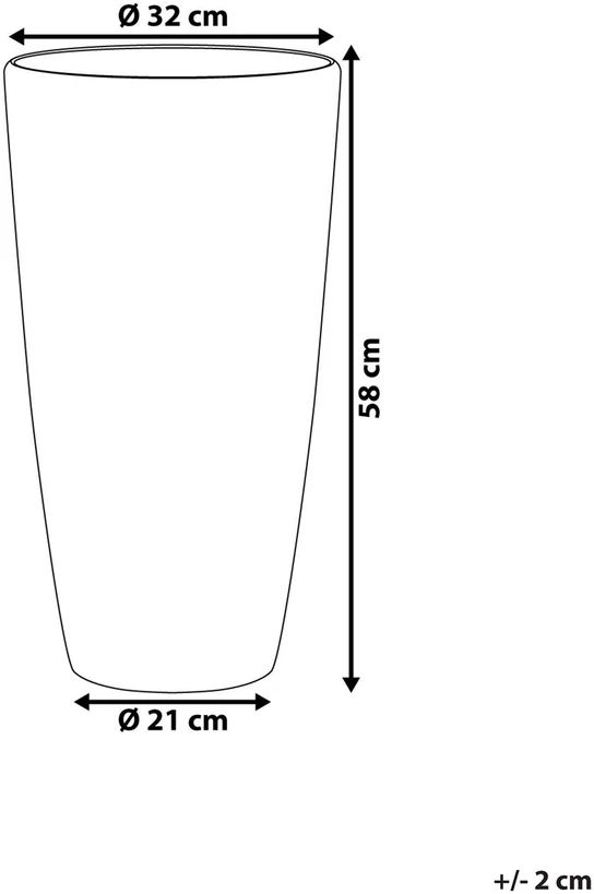 Beliani Gėlių vazonas TSERIA 32 cm Baltas