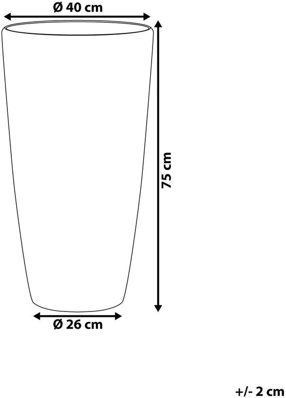 Beliani Gėlių vazonas TSERIA 40 cm juodas