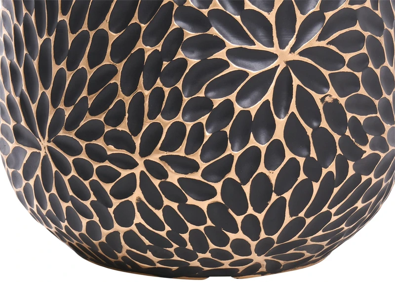 Beliani Gėlių vazonas VENTINA 54 cm juodas