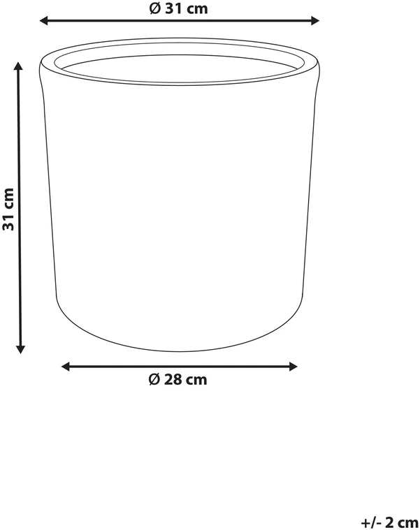Beliani Gėlių vazonas VOULA 31 cm rudas