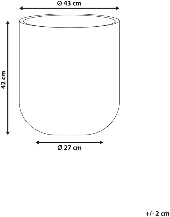 Beliani Gėlių vazonas YUHUA 43 cm juodas