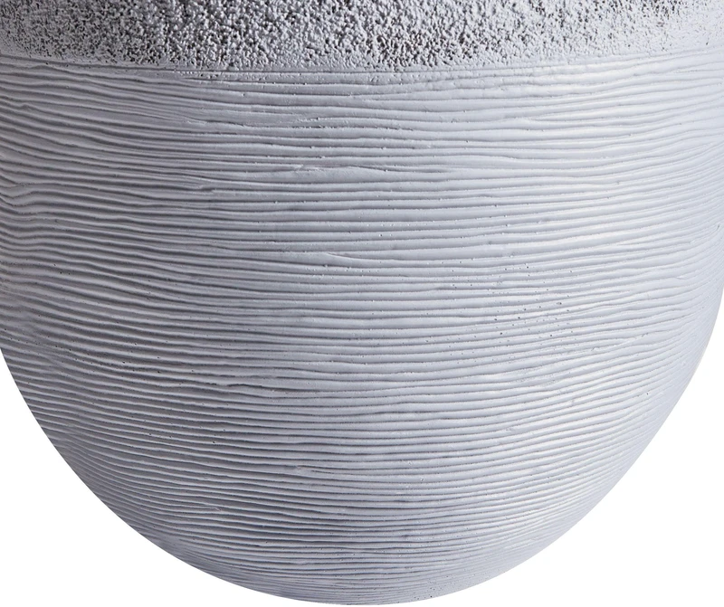Beliani Gėlių vazonas ZAKROS 38 cm Pilkas