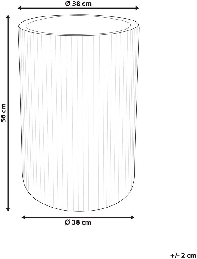 Beliani Gėlių vazonėlis EANTIO 37 cm juodas