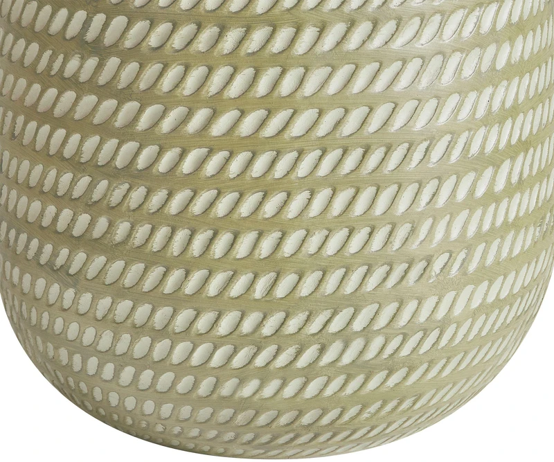 Beliani Gėlių vazonėlis LIVADIA 27 cm alyvuogių spalvos