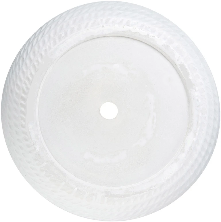 Beliani Gėlių vazonėlis LIVADIA 39 cm kreminės baltos spalvos