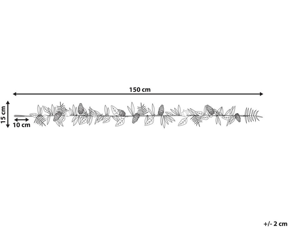 Beliani Girlianda 150 cm MARBELLA 150 cm oranžinė