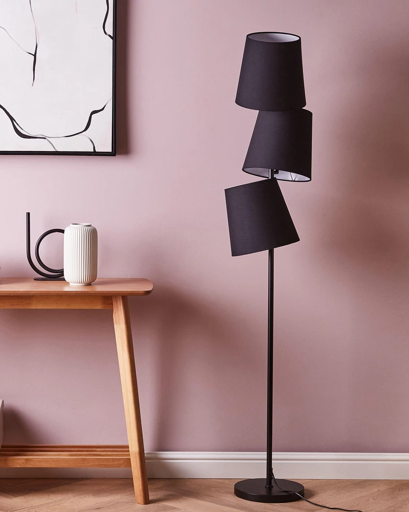 Beliani Grindinis šviestuvas RIO GRANDE metalinis juodas