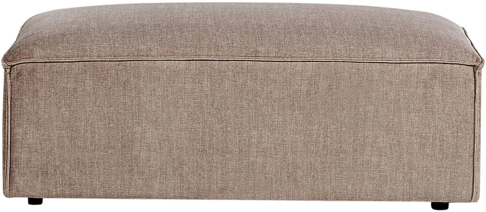 Beliani HELLNAR modulinė kampinė sofa 3 vietų su pufu, šviesiai ruda, kairinė