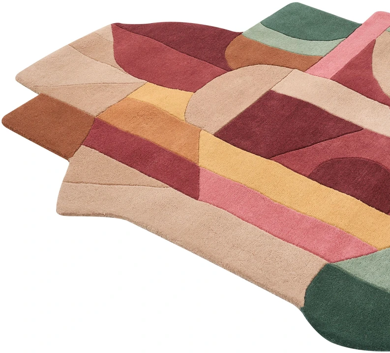Beliani INDORE spalvingas vilnonis kilimas 160 x 230 cm