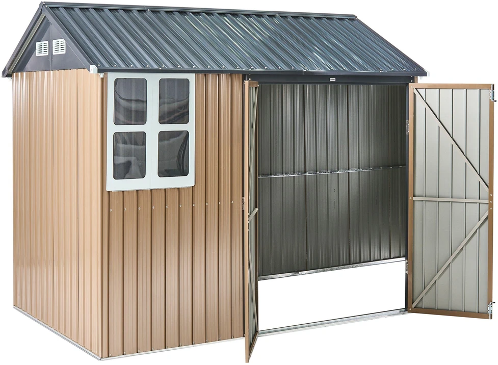 Beliani Įrankių namelis NOCCIANO 248 cm 161 cm rudas