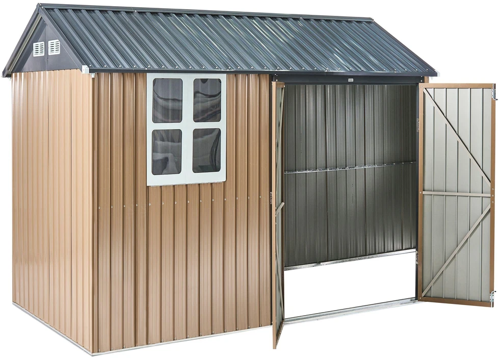Beliani Įrankių namelis NOCCIANO 313 cm 220 cm rudas