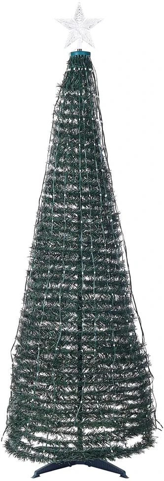 Beliani Išmanioji LED kalėdinė dekoracija SAARLOQ eglutė 188 cm, žalia