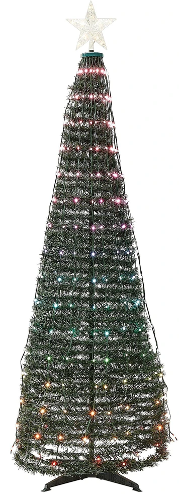 Beliani Išmanioji LED kalėdinė dekoracija SAARLOQ eglutė 188 cm, žalia
