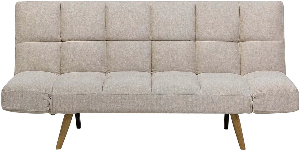 Beliani Išskleidžiama 2 vietų sofa INGARO smėlio spalvos