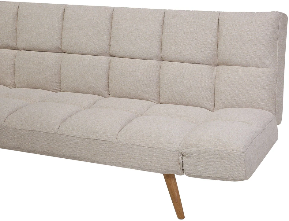 Beliani Išskleidžiama 2 vietų sofa INGARO smėlio spalvos