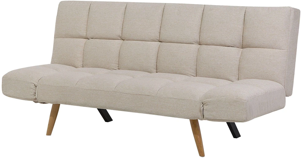 Beliani Išskleidžiama 2 vietų sofa INGARO smėlio spalvos