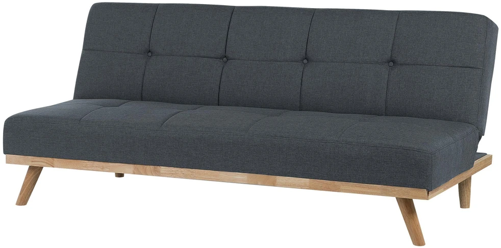 Beliani Išskleidžiama 3 vietų sofa FROYA tamsiai pilka