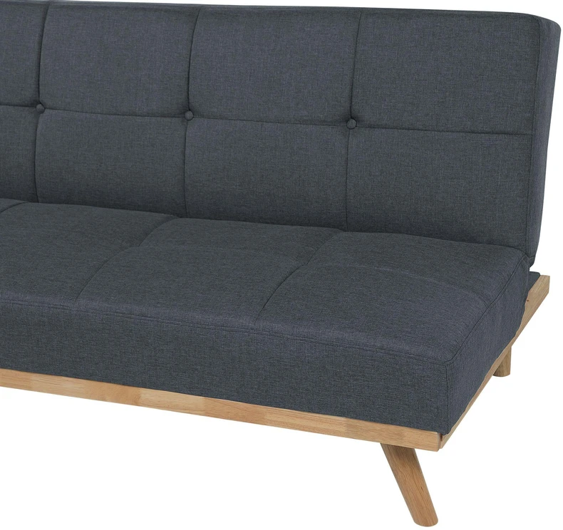 Beliani Išskleidžiama 3 vietų sofa FROYA tamsiai pilka