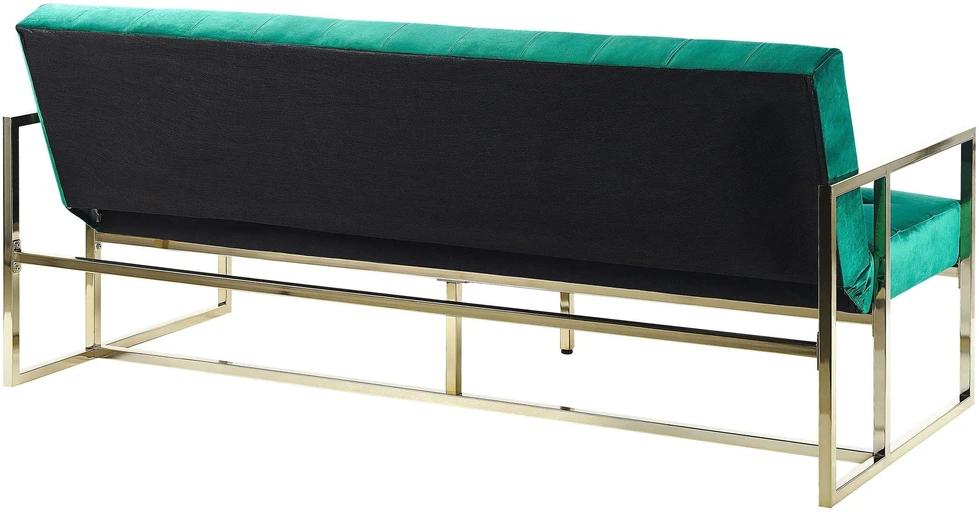 Beliani Išskleidžiama 3 vietų sofa MARSTAL, veliūras, smaragdinė