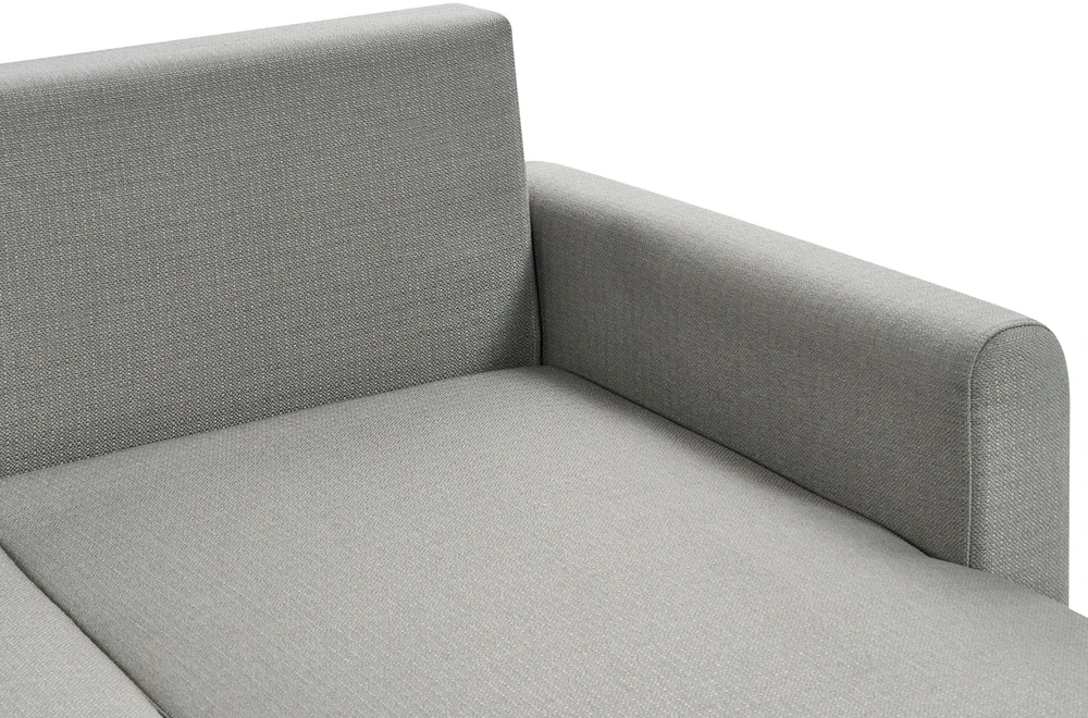 Beliani Išskleidžiama 3 vietų sofa SIRO pilkos spalvos su patalynės dėže, kairinė