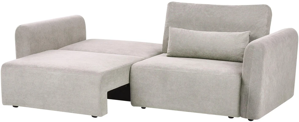 Beliani Išskleidžiama 3 vietų sofa VAXHOLM, pilka su patalynės dėže
