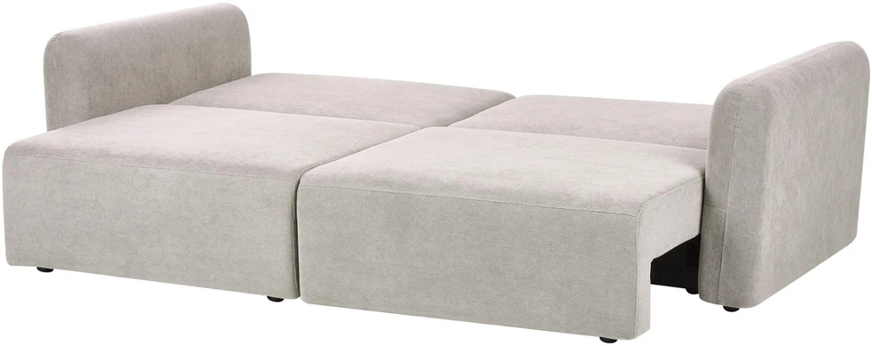 Beliani Išskleidžiama 3 vietų sofa VAXHOLM, pilka su patalynės dėže