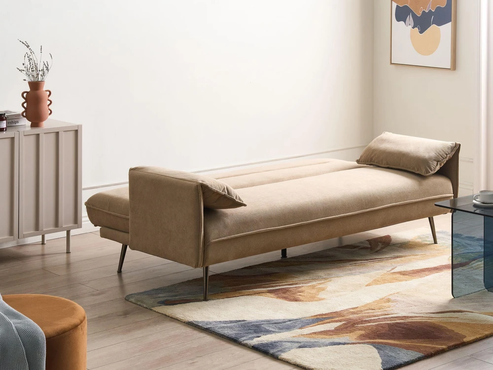 Beliani Išskleidžiama 3 vietų sofa VAYLA, šviesiai ruda