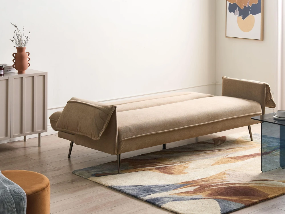 Beliani Išskleidžiama 3 vietų sofa VAYLA, šviesiai ruda