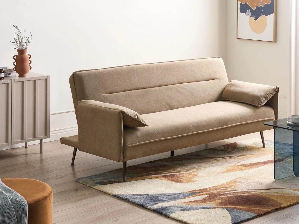 Beliani Išskleidžiama 3 vietų sofa VAYLA, šviesiai ruda