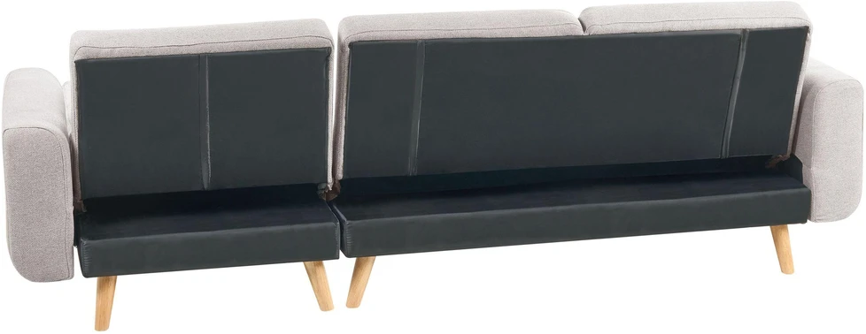 Beliani Išskleidžiama kampinė sofa KAARINA, pilka, dešininė