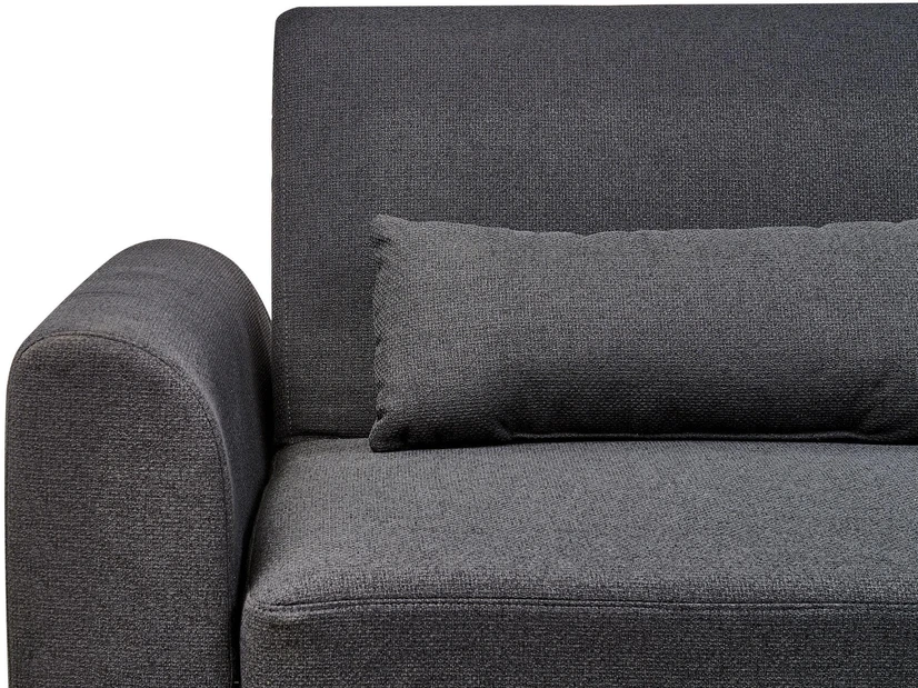 Beliani Išskleidžiama kampinė sofa OLLSTA 3 asmenims, juoda, kairinė