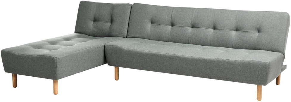 Beliani Išskleidžiama modulinė sofa-lova 4 asmenims ALSTEN, žalia, dešininė