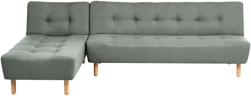 Beliani Išskleidžiama modulinė sofa-lova 4 asmenims ALSTEN, žalia, dešininė