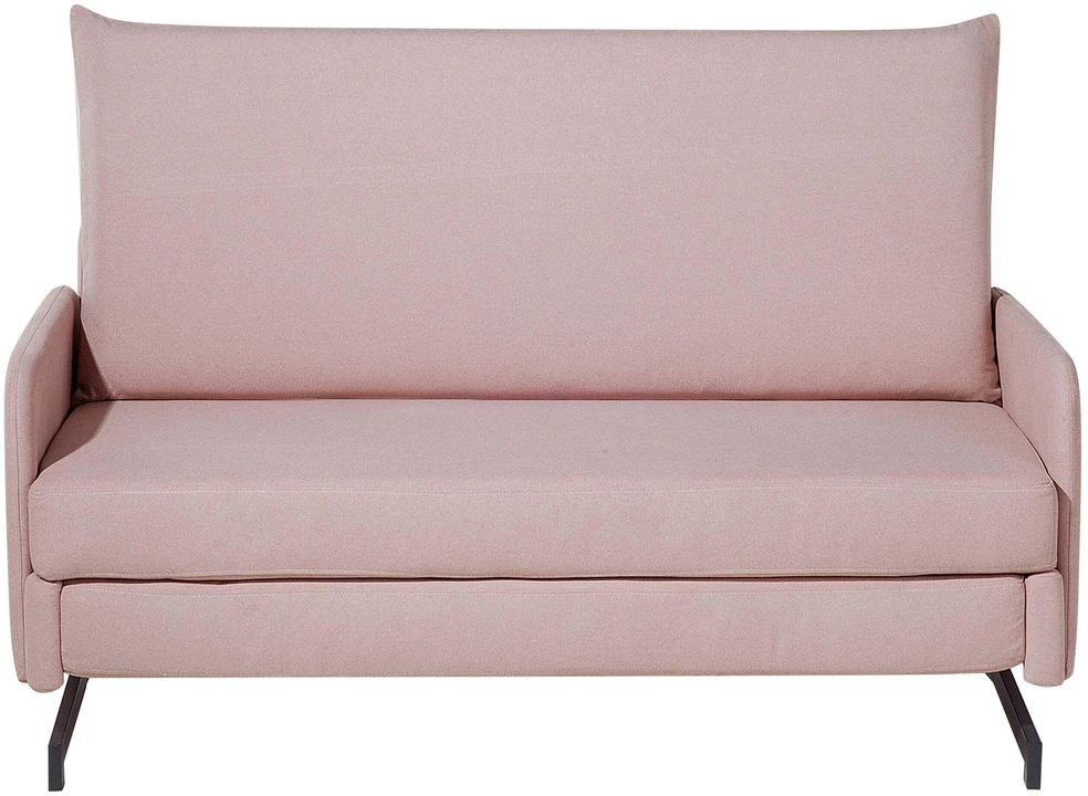 Beliani Išskleidžiama sofa 2 asmenims BELFAST rožinė