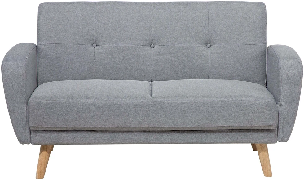 Beliani Išskleidžiama sofa 2 asmenims FLORLI šviesiai pilka