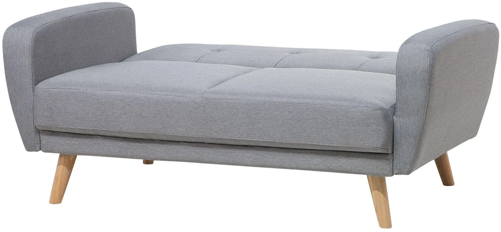 Beliani Išskleidžiama sofa 2 asmenims FLORLI šviesiai pilka