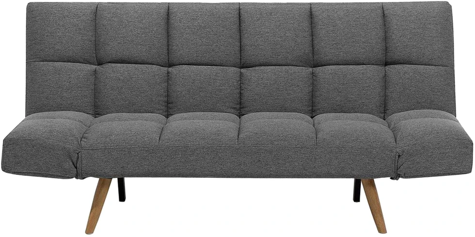 Beliani Išskleidžiama sofa 2 asmenims INGARO tamsiai pilka